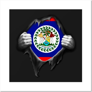 Belize Flag. Proud Belizean Posters and Art